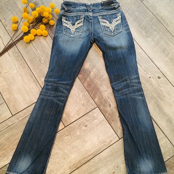 Vigoss Jeans distressed denim junior’s size 1 - Picture 3 of 6